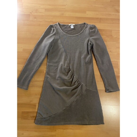 Prairie Underground Long Sleeve Ruched Dress Size Small Olive Lagenlook - Picture 8 of 11